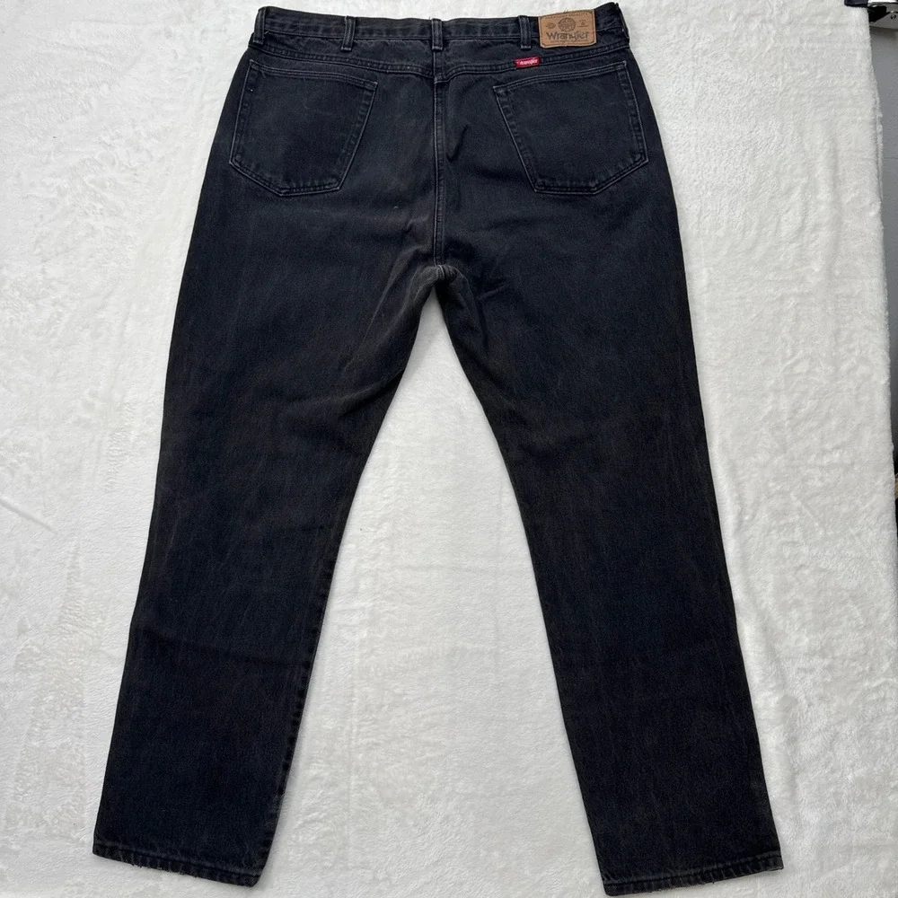 Wrangler Jeans Mens Black Authentic Straight Leg Made in USA Denim